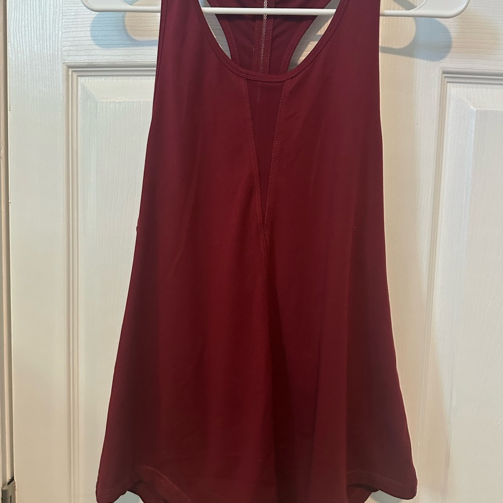ZYIA Red Relaxed Backless Tank Top